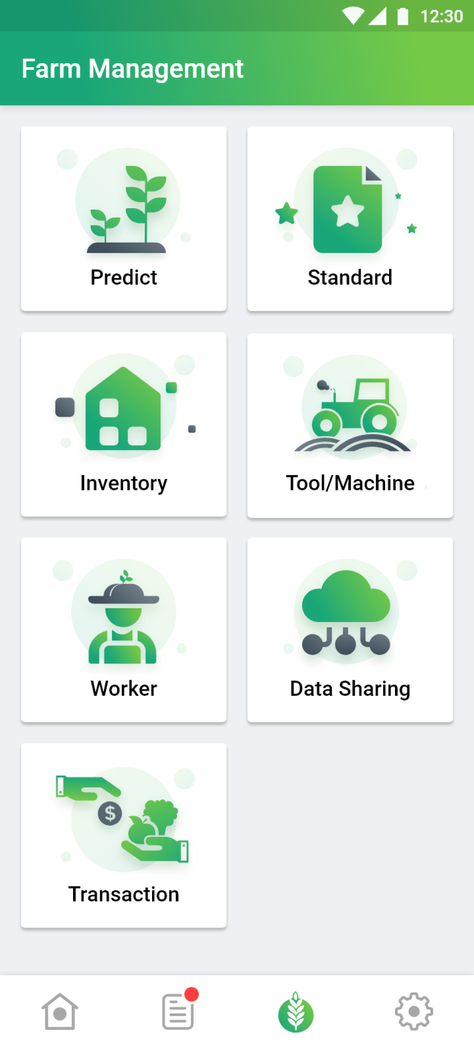 screenshot of Agriculture Supply Chain Management